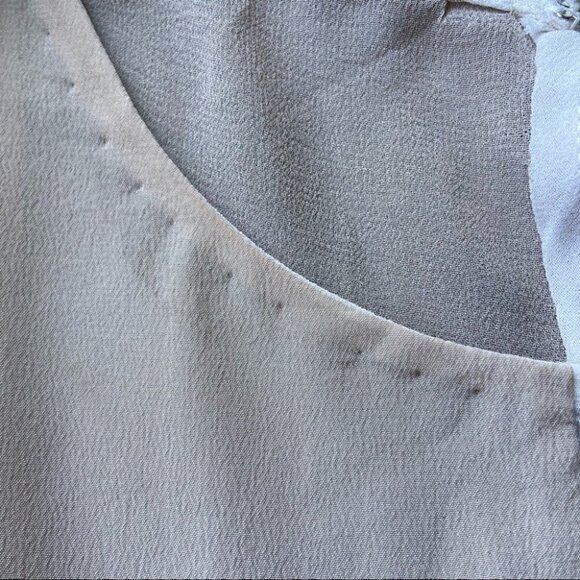 Aritzia Wilfred Pure Silk Colorblock Sleeveless High Low Hem sheer Blouse - Picture 13 of 16